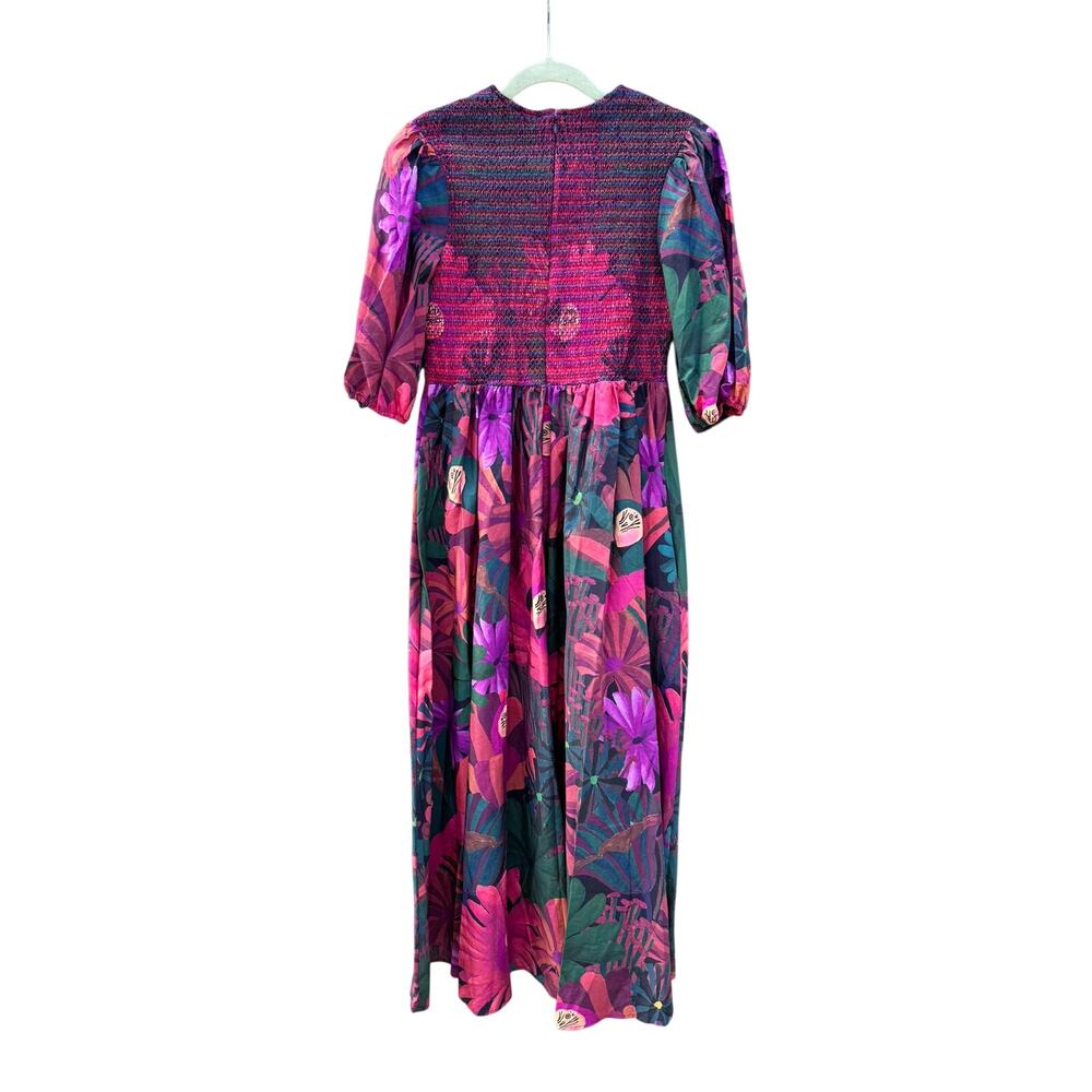 NWT FARM RIO Bird Flowers Midi Dress Medium M - Picture 9 of 9